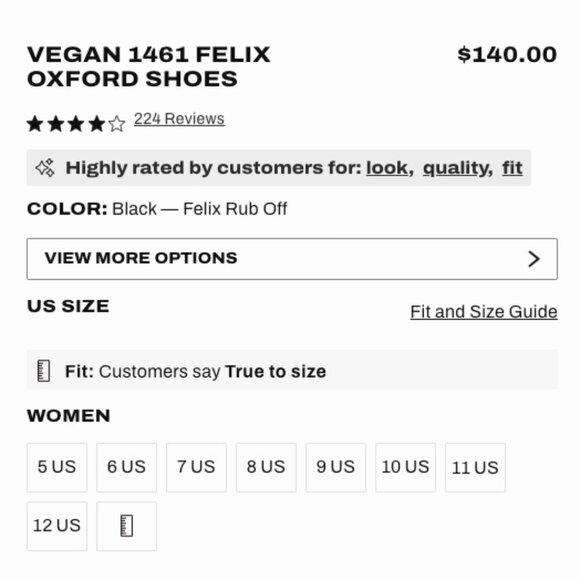 Dr. Martens | Vegan 1461 Felix Oxford Shoes Vegan Size 5 US 36 EU - Picture 16 of 16